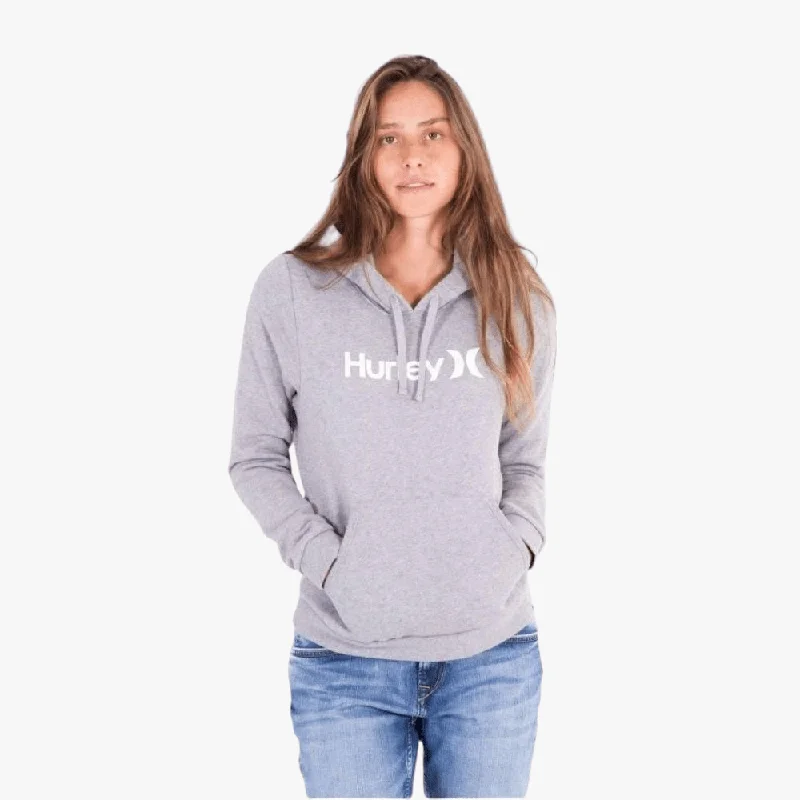 Hurley Ladies Oao Core Hoodie H063 Dk Grey Heather