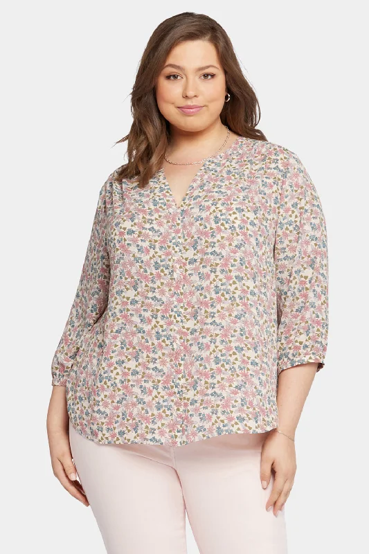 Pintuck Blouse In Plus Size - Harlowe Hill