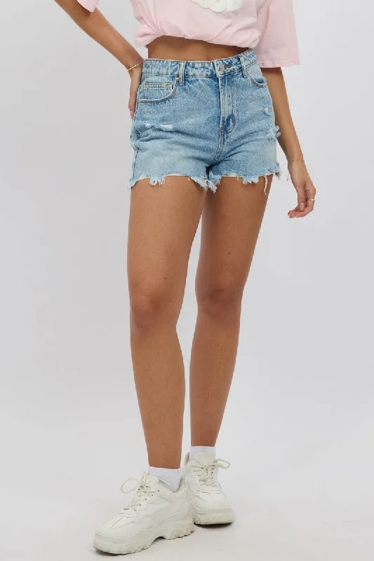 Denim Mom Shorts High Rise