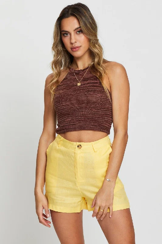 Yellow Shorts Linen