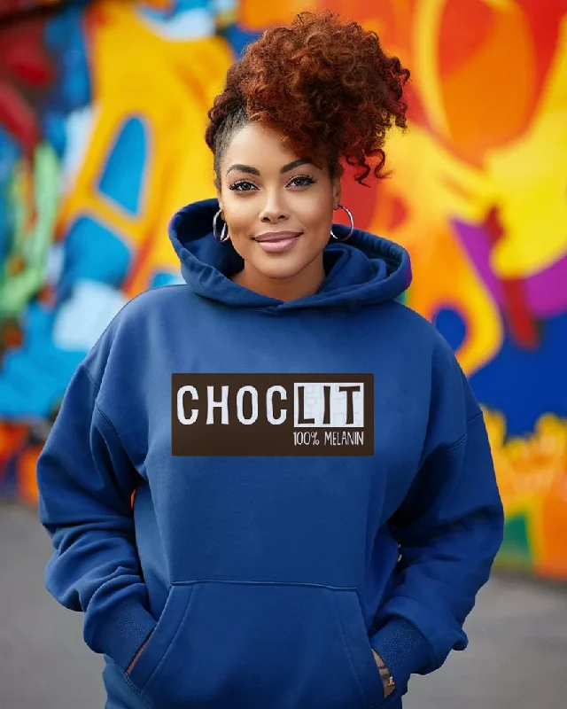 Choclit 100% Melanin Blue Long Sleeves Hoodie