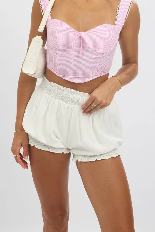 White Bloomer Shorts