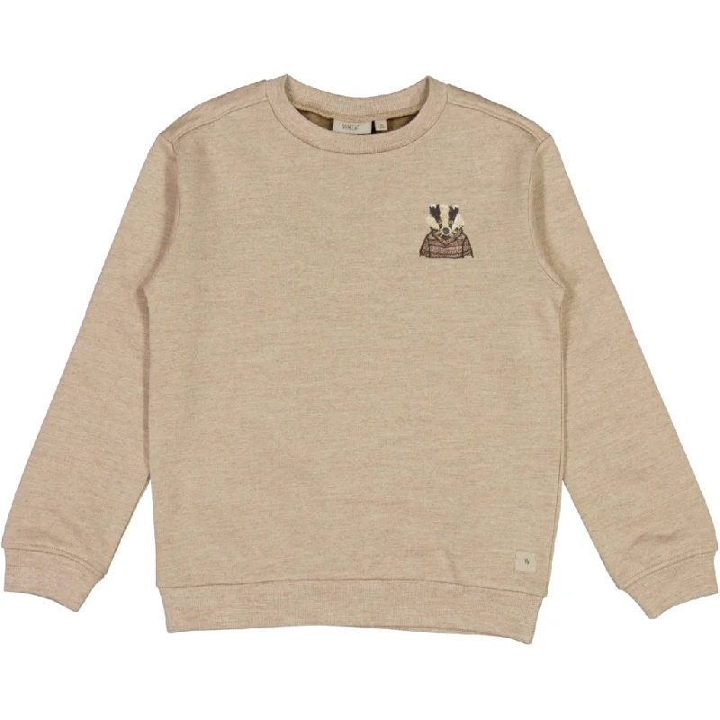 Wool Sweatshirt Badger embroidery