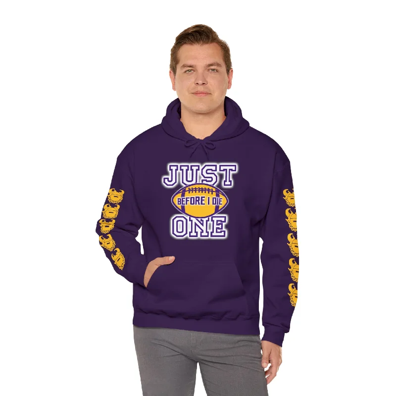 Unisex Heavy Blend™ Hooded Sweatshirt - Just ONE + Game Day Helmet (Sleeves)