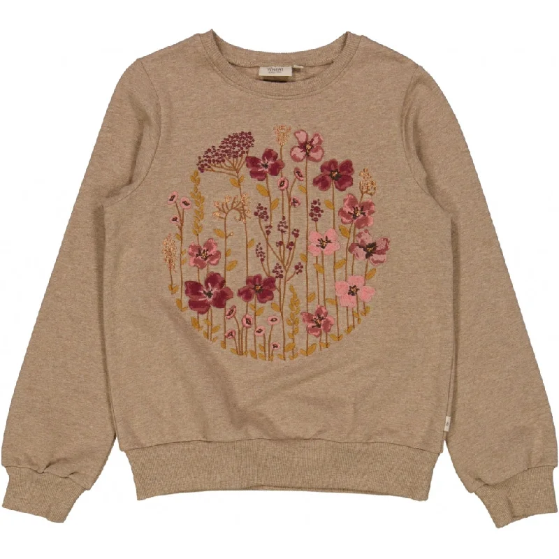 Sweatshirt Flower Circle Embroidery