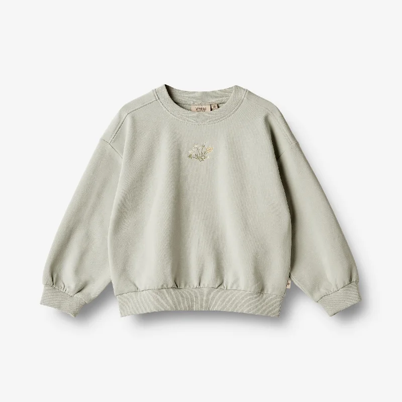 Sweatshirt Embroidery Eliza - sea mist