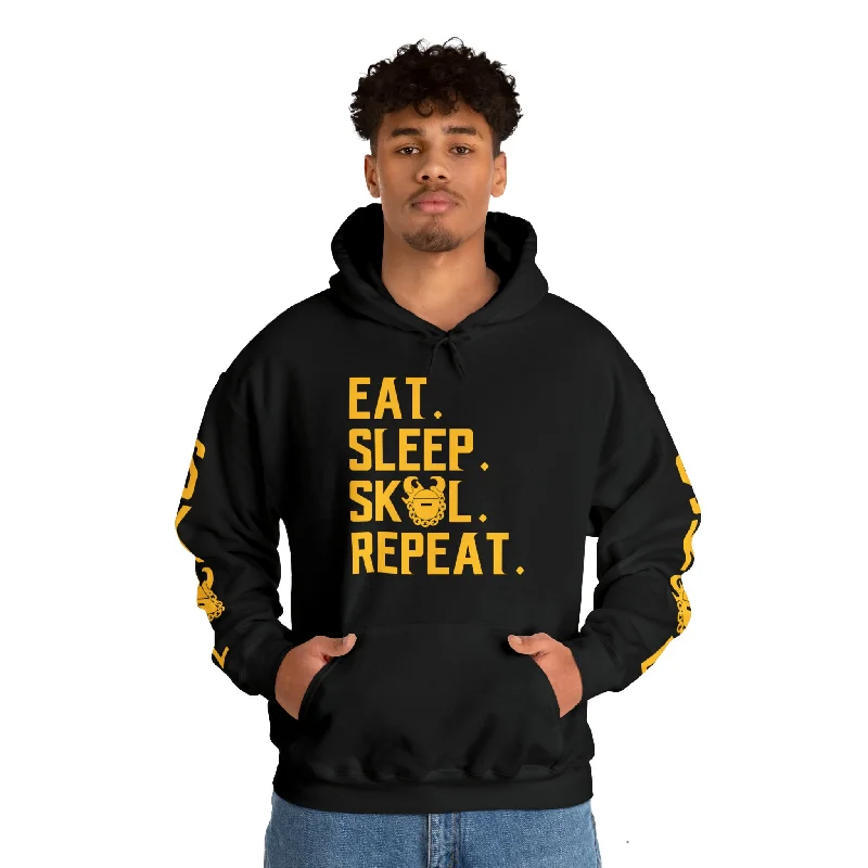 Unisex Heavy Blend™ Hooded Sweatshirt - Eat. Sleep. Repeat. + The Original (Sleeves)