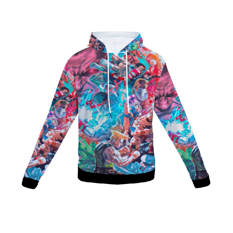 Customizable Unisex All Over Print Plush Hoodies with Pockets