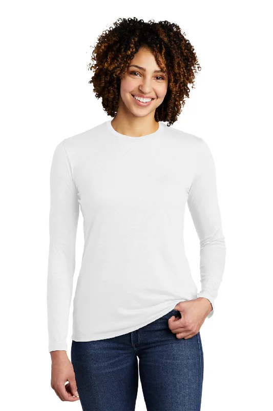 Allmade Womens Long Sleeve Crewneck T-Shirt - Fairly White