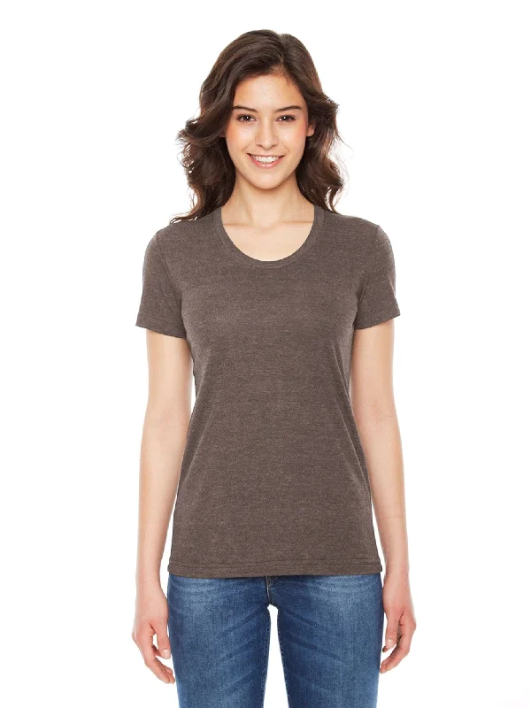 American Apparel Ladies Triblend Short Sleeve Track T-Shirt