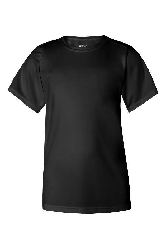 Badger Youth B-Core Moisture Wicking Short Sleeve Crewneck T-Shirt - Black