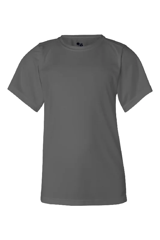 Badger Youth B-Core Moisture Wicking Short Sleeve Crewneck T-Shirt - Graphite Grey