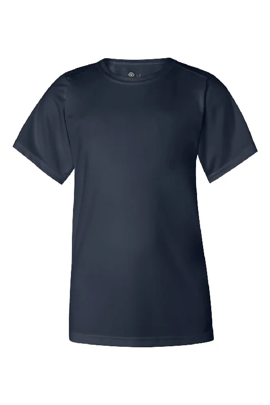 Badger Youth B-Core Moisture Wicking Short Sleeve Crewneck T-Shirt - Navy Blue