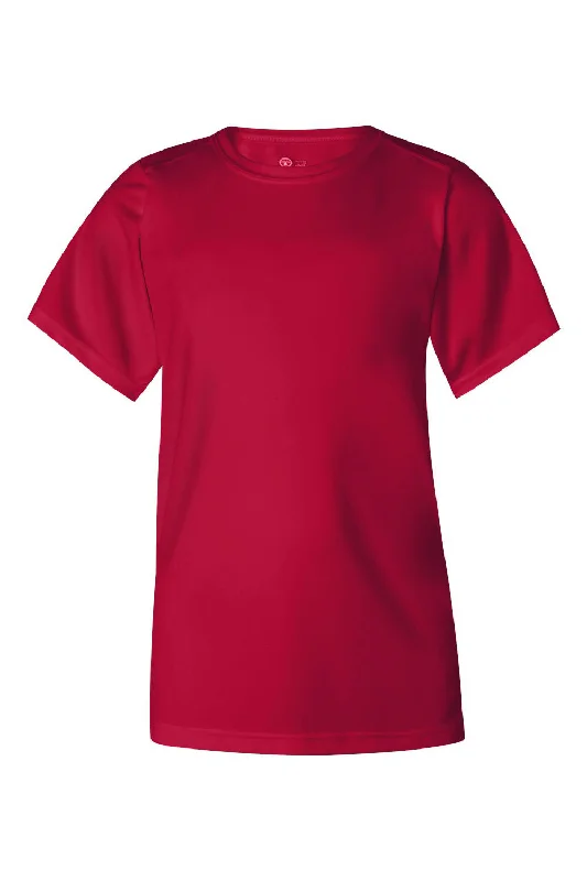 Badger Youth B-Core Moisture Wicking Short Sleeve Crewneck T-Shirt - Red