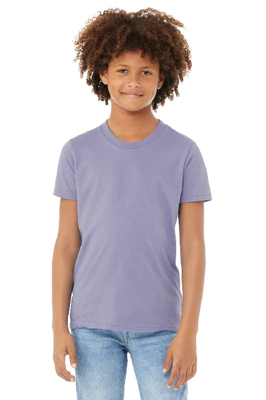 Bella + Canvas Youth Jersey Short Sleeve Crewneck T-Shirt - Dark Lavender Purple