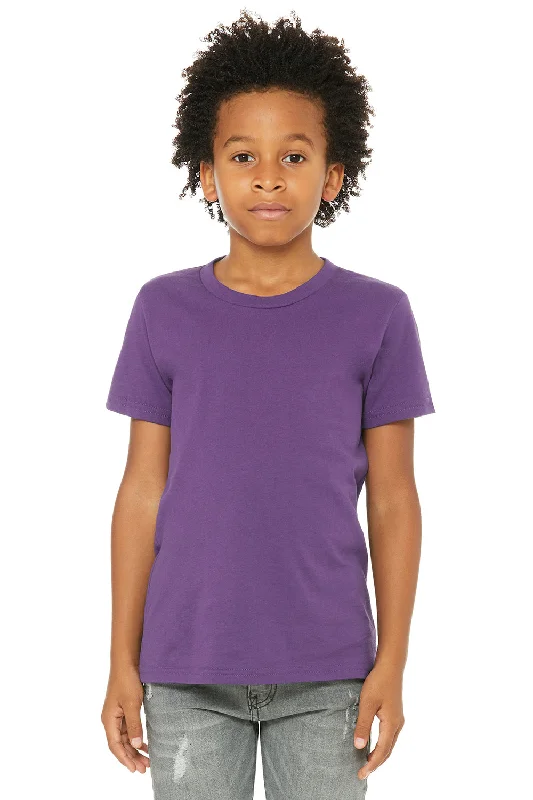 Bella + Canvas Youth Jersey Short Sleeve Crewneck T-Shirt - Royal Purple