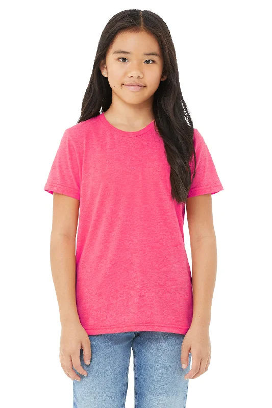 Bella + Canvas Youth Short Sleeve Crewneck T-Shirt - Charity Pink