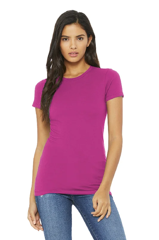 Bella + Canvas Womens The Favorite Short Sleeve Crewneck T-Shirt - Berry Pink