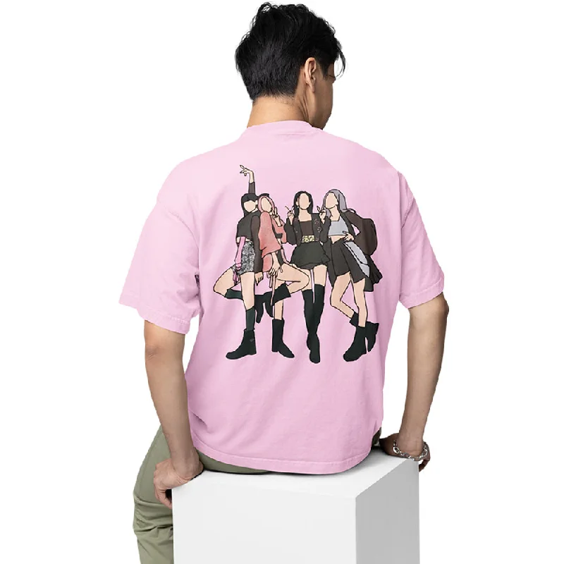 Black Pink Oversized T shirt - The Queens Of K Pop