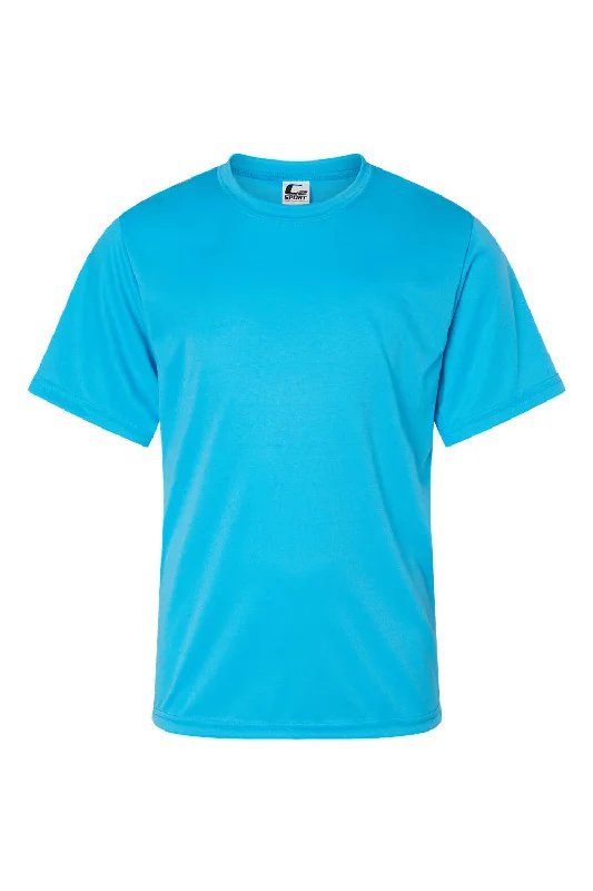 C2 Sport Youth Performance Moisture Wicking Short Sleeve Crewneck T-Shirt - Electric Blue