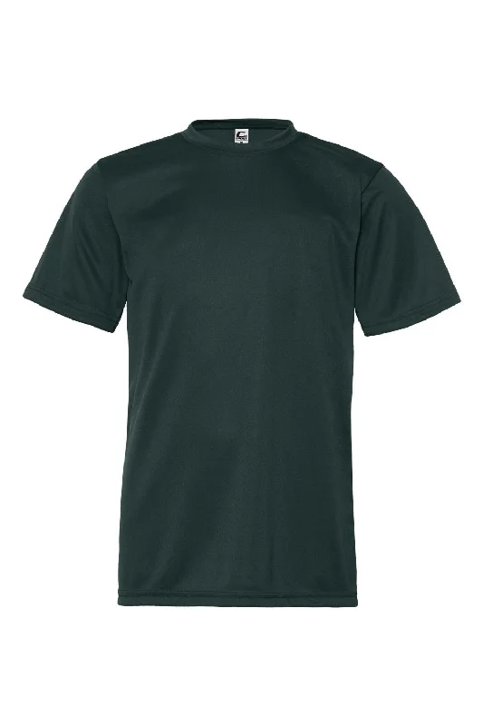 C2 Sport Youth Performance Moisture Wicking Short Sleeve Crewneck T-Shirt - Forest Green