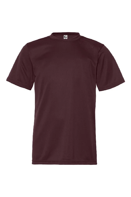 C2 Sport Youth Performance Moisture Wicking Short Sleeve Crewneck T-Shirt - Maroon