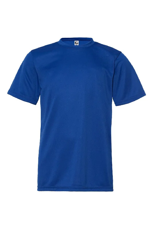 C2 Sport Youth Performance Moisture Wicking Short Sleeve Crewneck T-Shirt - Royal Blue