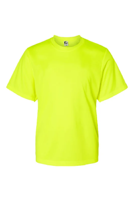 C2 Sport Youth Performance Moisture Wicking Short Sleeve Crewneck T-Shirt - Safety Yellow