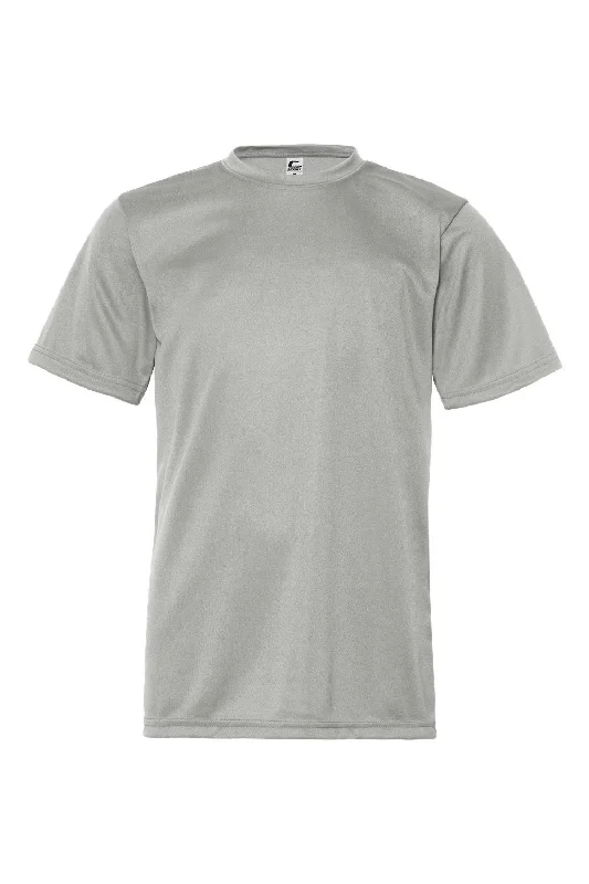 C2 Sport Youth Performance Moisture Wicking Short Sleeve Crewneck T-Shirt - Silver Grey