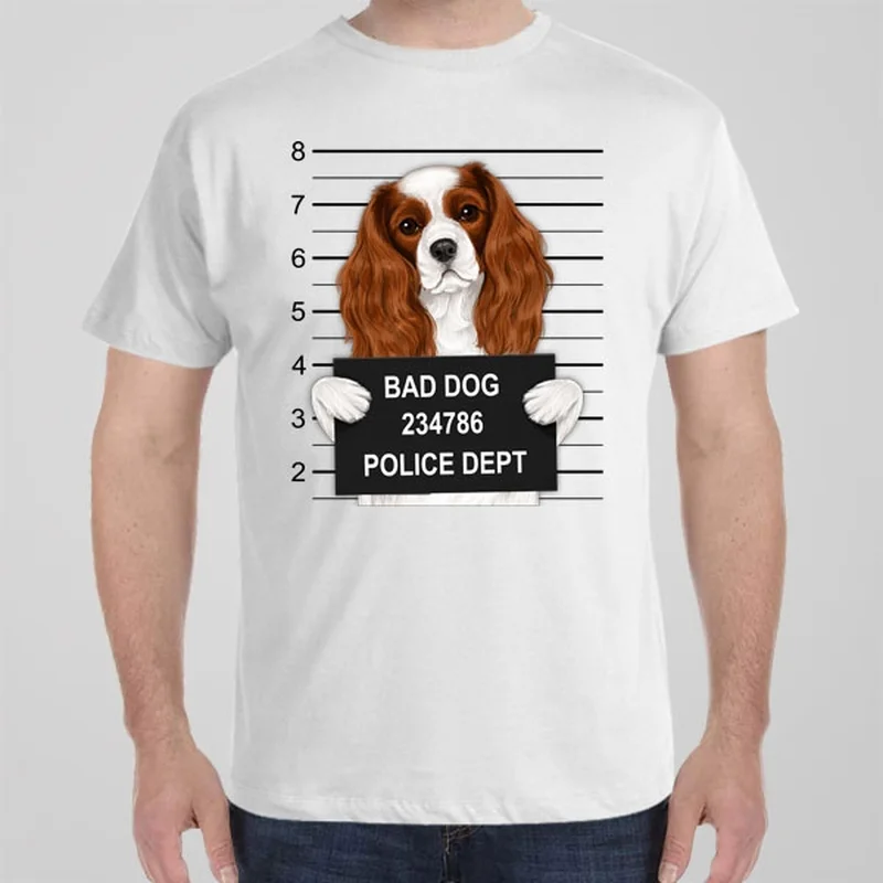 Cavalier Charles King Spaniel mugshot - T-shirt