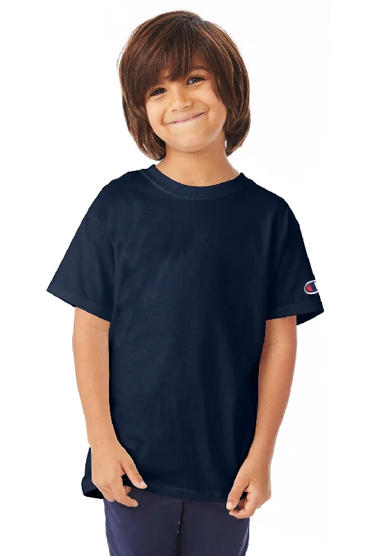 Champion Youth Short Sleeve Crewneck T-Shirt - Navy Blue