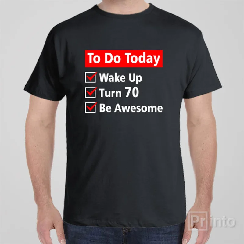 Checklist 70th Birthday - T-shirt