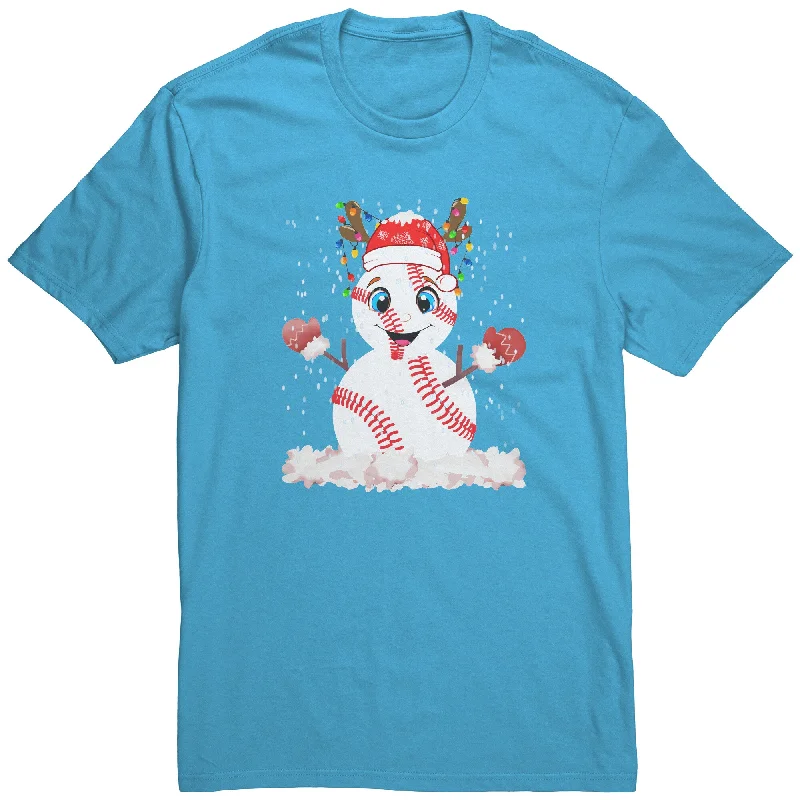 CHRISTMAS BASEBALL SNOWMAN Reindeer Unisex T-Shirt