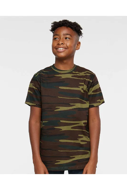 Code Five Youth Short Sleeve Crewneck T-Shirt - Green Woodland