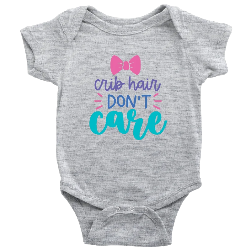 Crib Hair, Don't Care Baby Snap Body Suit Onesie