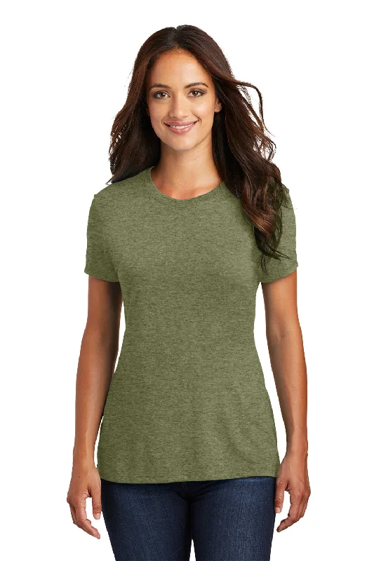 District Womens Perfect Tri Short Sleeve Crewneck T-Shirt - Military Green Frost