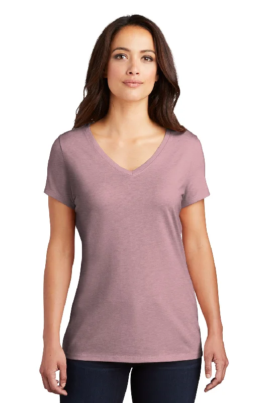 District Womens Perfect Tri Short Sleeve V-Neck T-Shirt - Heather Lavender