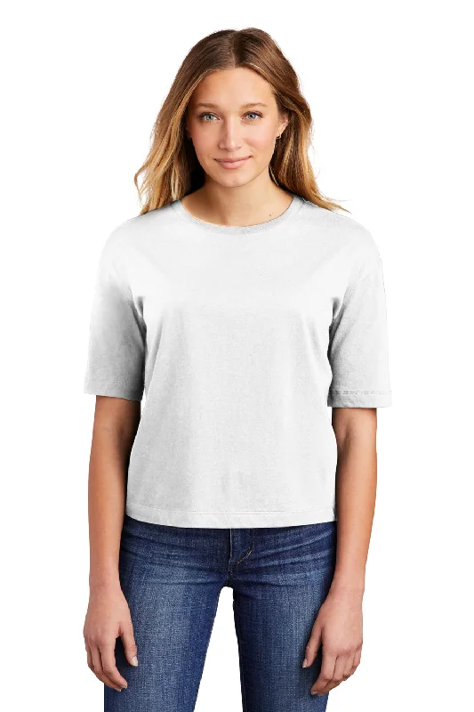 District Womens Very Important Boxy Short Sleeve Crewneck T-Shirt - White