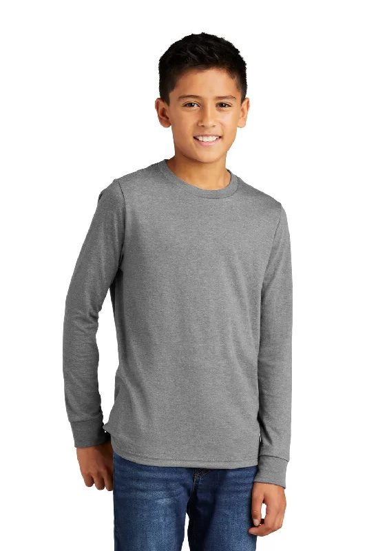 District Youth Perfect Tri Long Sleeve Crewneck T-Shirt - Grey Frost