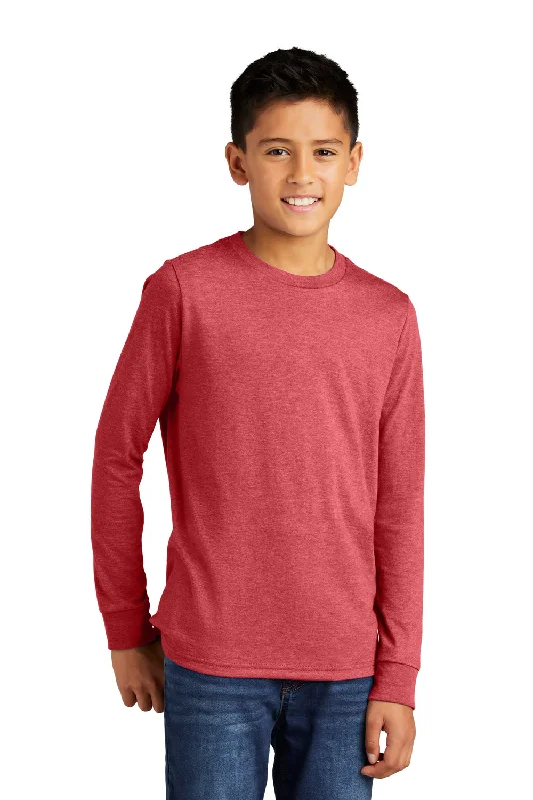 District Youth Perfect Tri Long Sleeve Crewneck T-Shirt - Red Frost