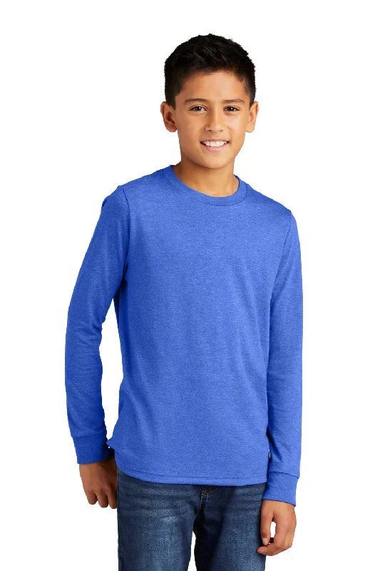 District Youth Perfect Tri Long Sleeve Crewneck T-Shirt - Royal Blue Frost