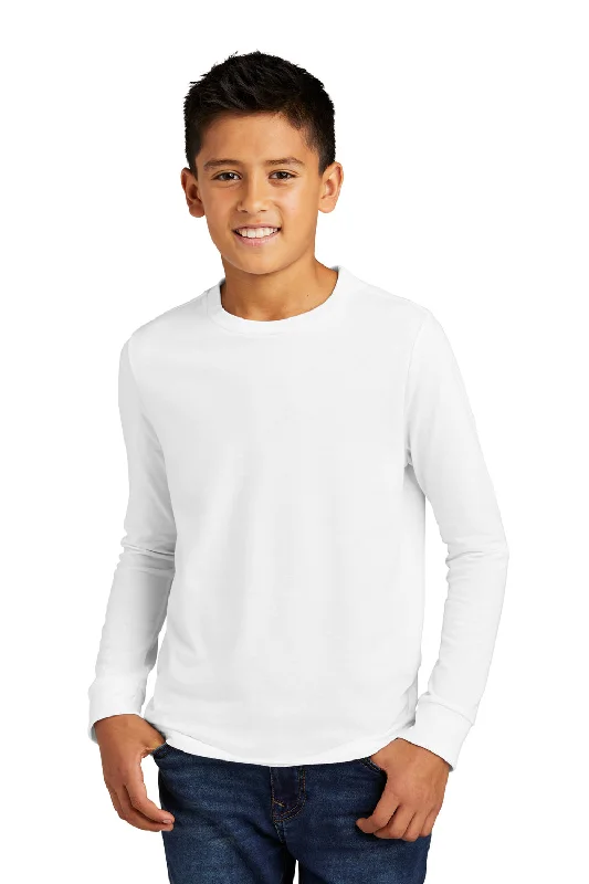 District Youth Perfect Tri Long Sleeve Crewneck T-Shirt - White