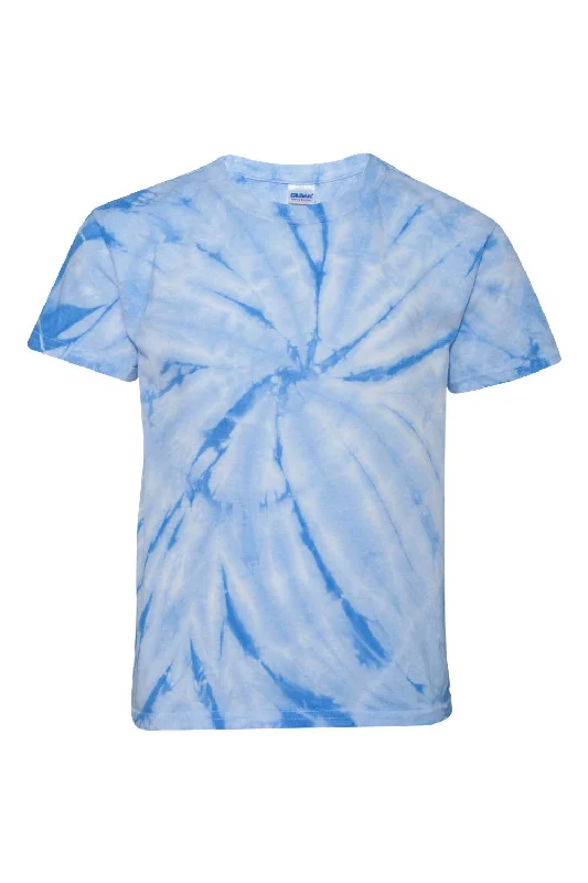 Dyenomite Youth Cyclone Pinwheel Tie Dyed Short Sleeve Crewneck T-Shirt - Columbia