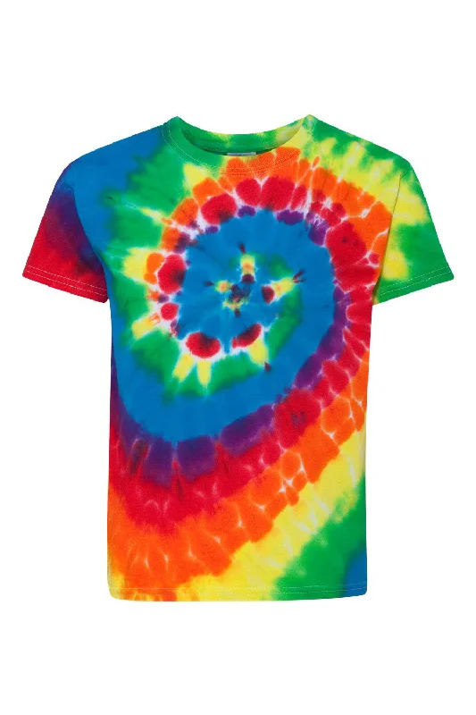 Dyenomite Youth Spiral Tie Dyed Short Sleeve Crewneck T-Shirt - Michelangelo