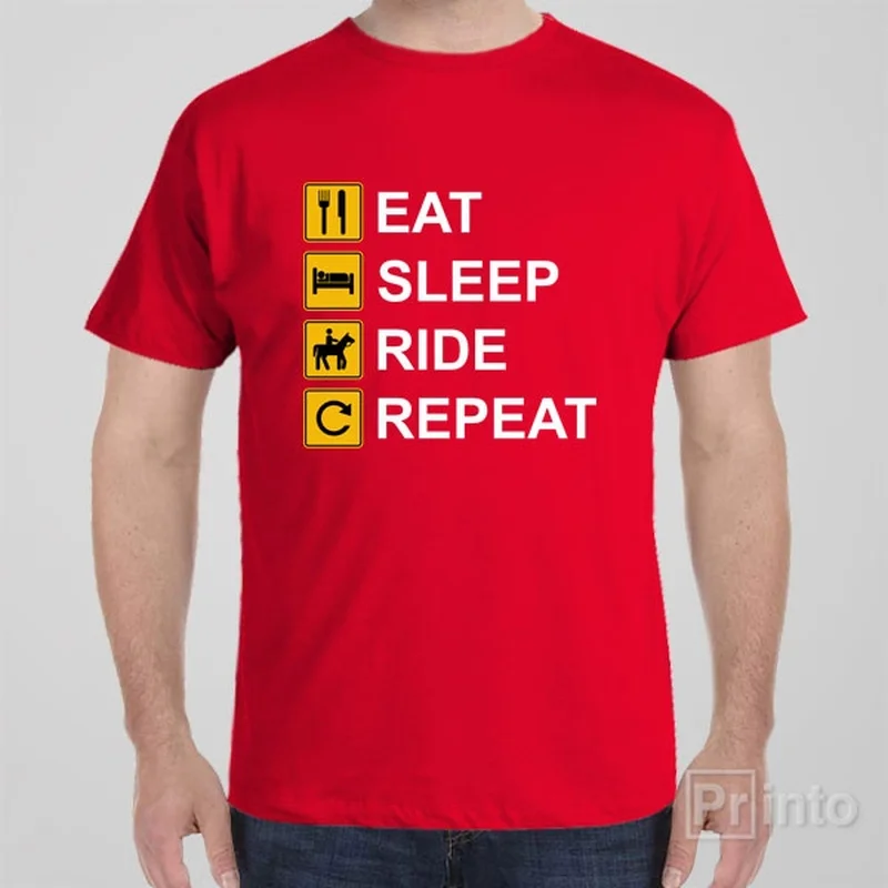 Eat Sleep Ride Horses Repeat - T-shirt