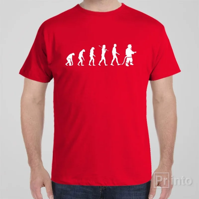 Evolution of firefighter - T-shirt