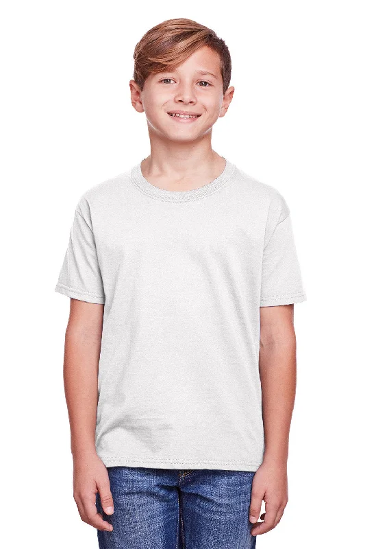 Fruit Of The Loom Youth Iconic Short Sleeve Crewneck T-Shirt - White