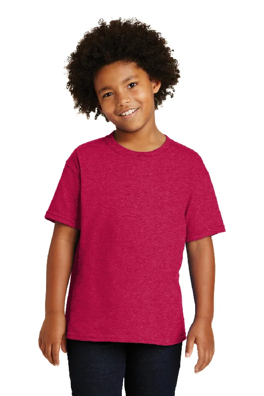 Gildan Youth Short Sleeve Crewneck T-Shirt - Heather Red