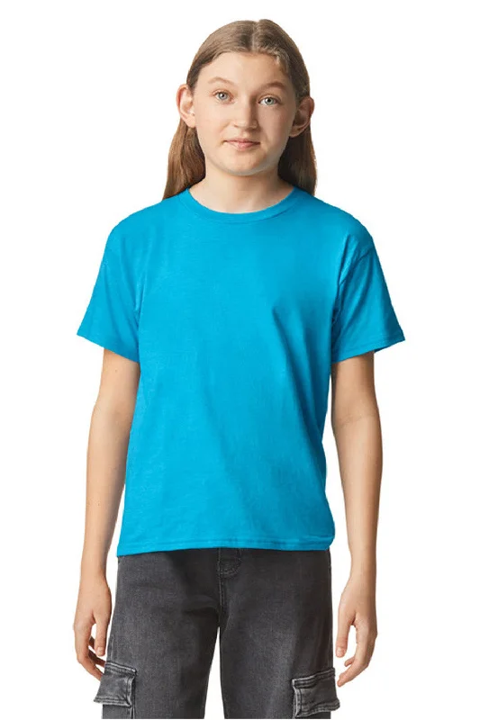 Gildan Youth Softstyle CVC Short Sleeve Crewneck T-Shirt - Caribbean Blue Mist