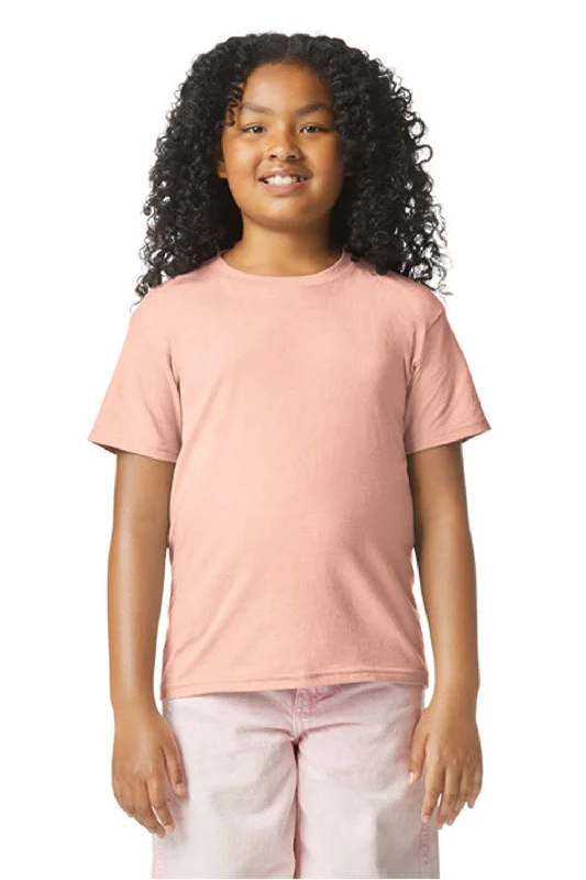 Gildan Youth Softstyle CVC Short Sleeve Crewneck T-Shirt - Dusty Rose Pink